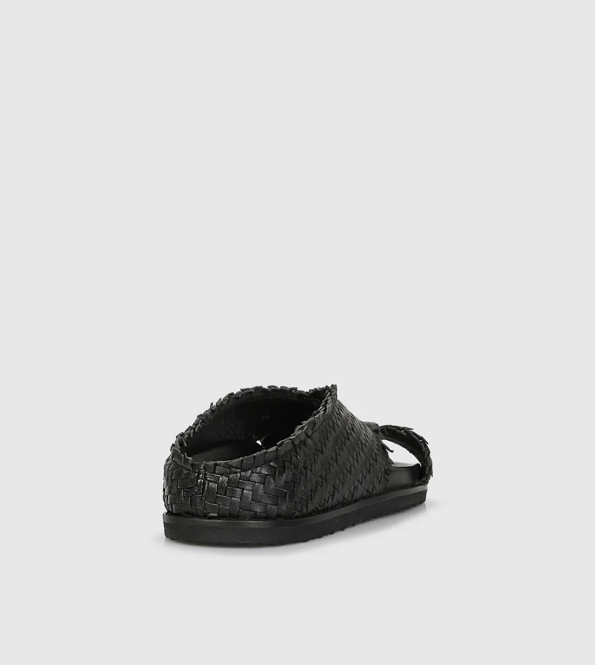 Sempre Di - Black Woven Leather slide