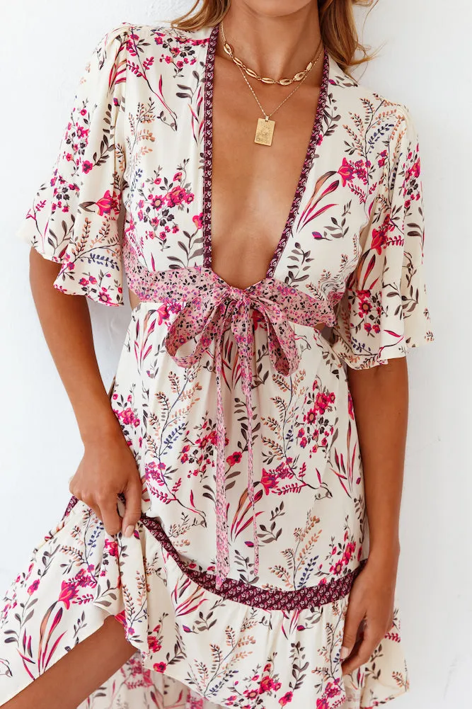 Shine Forever Midi Dress Cream
