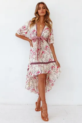 Shine Forever Midi Dress Cream