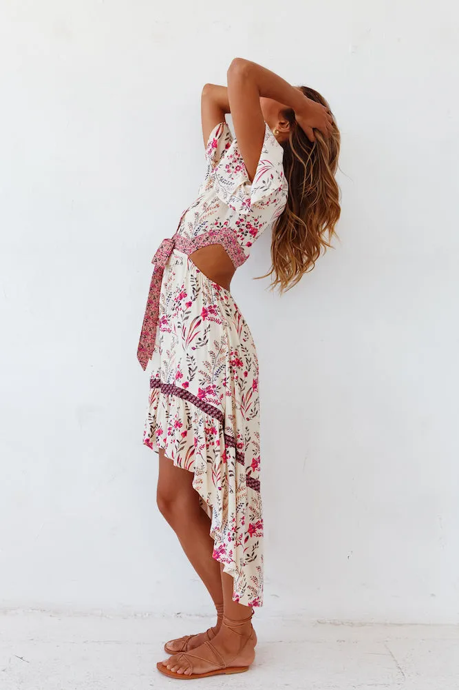 Shine Forever Midi Dress Cream