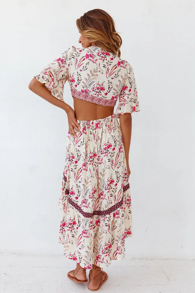 Shine Forever Midi Dress Cream