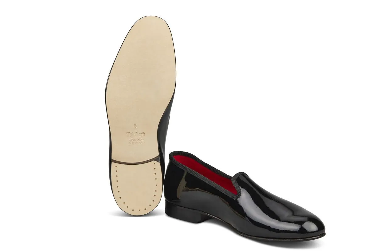 Tricker's Churchill Patent Leather Slipper / Black
